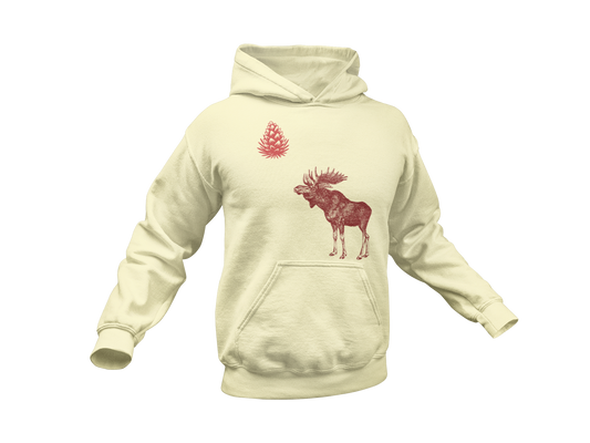 Moose and pinecone hoodie