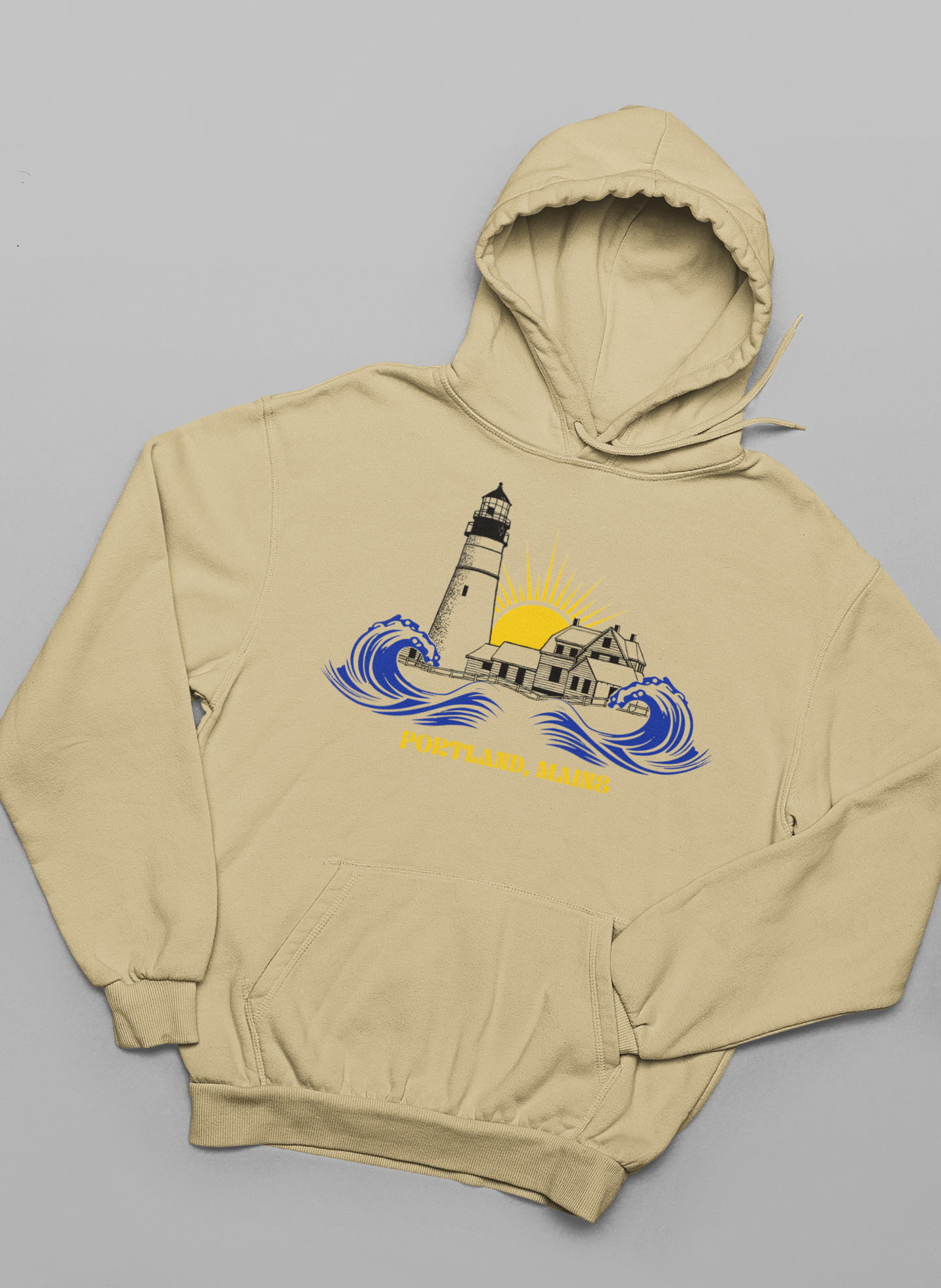 Sunrise over Casco Bay Retro Hoody