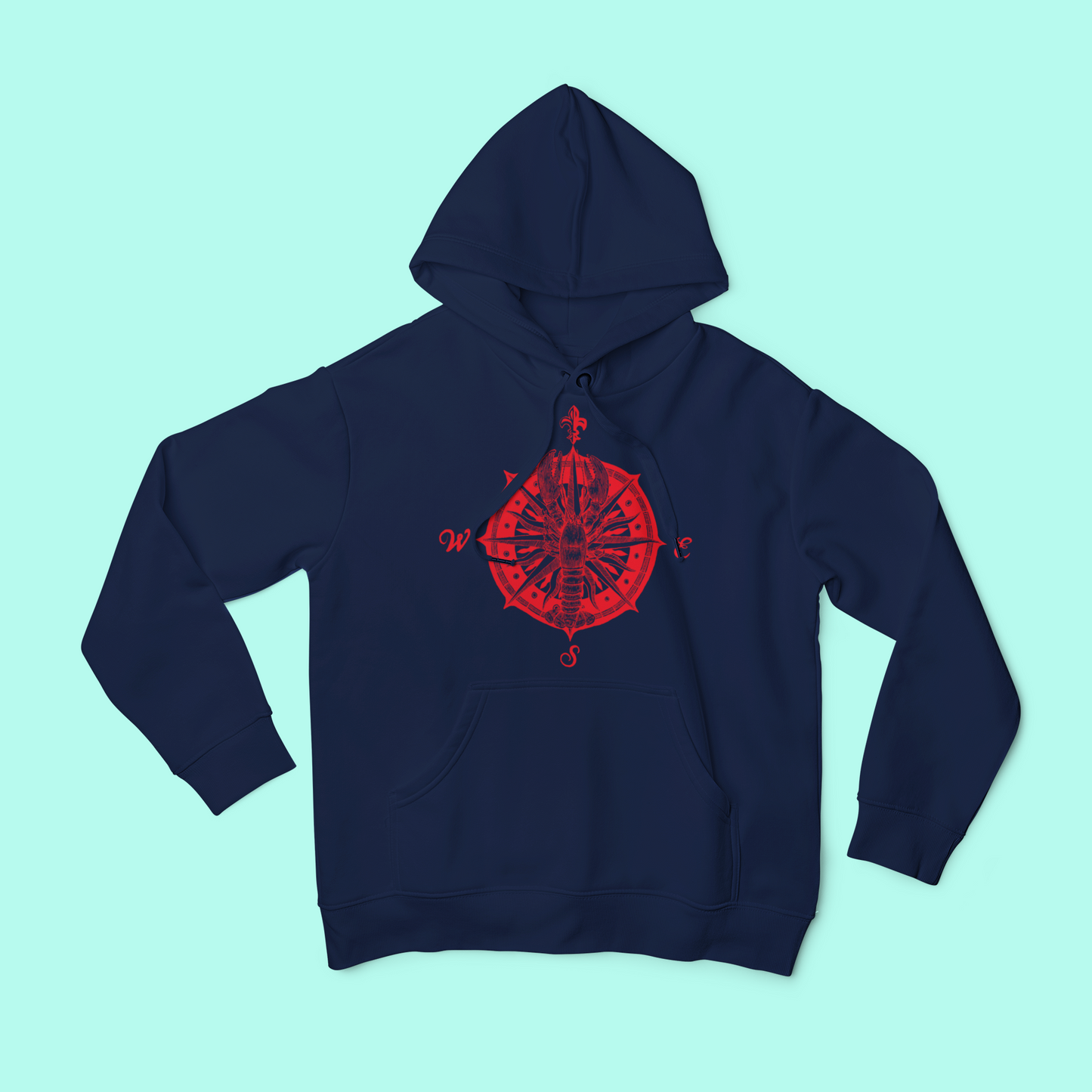 Lobster Compass Rose Hooded Sweatshirt