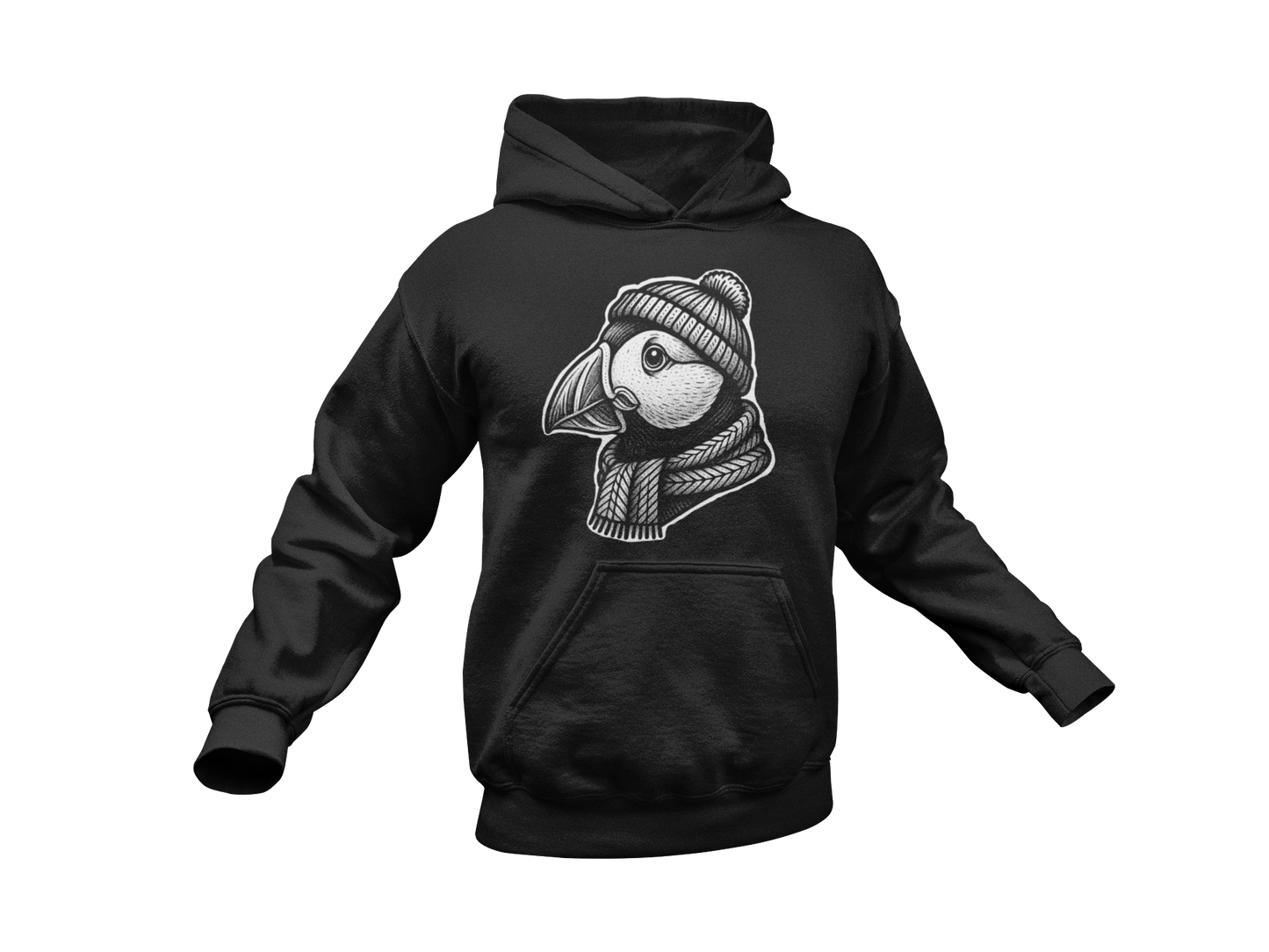 Puffin sticker hoodie