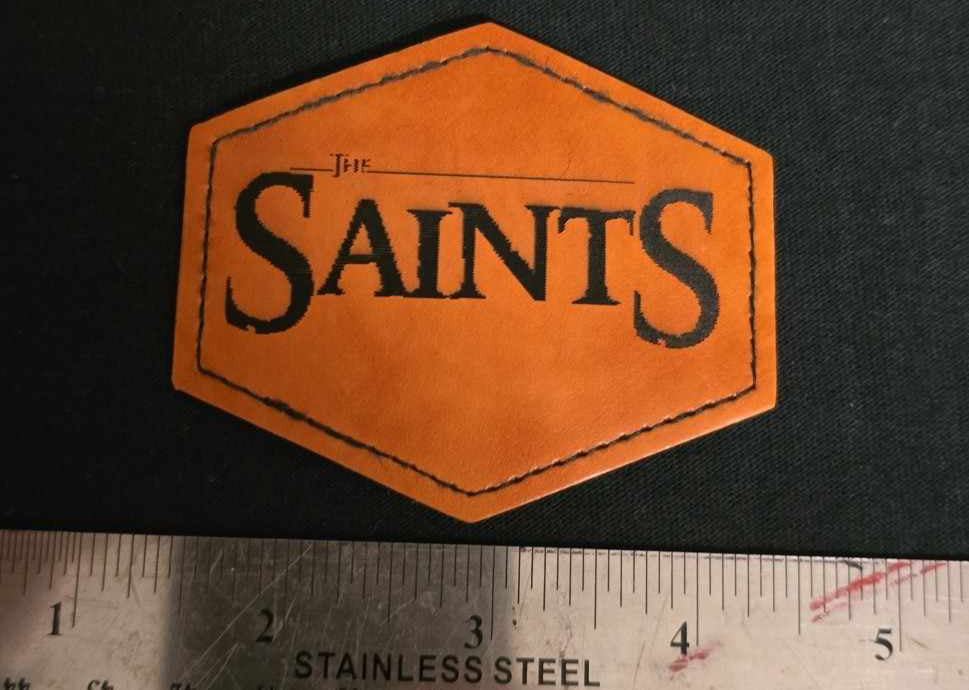 Leatherette Saints patches